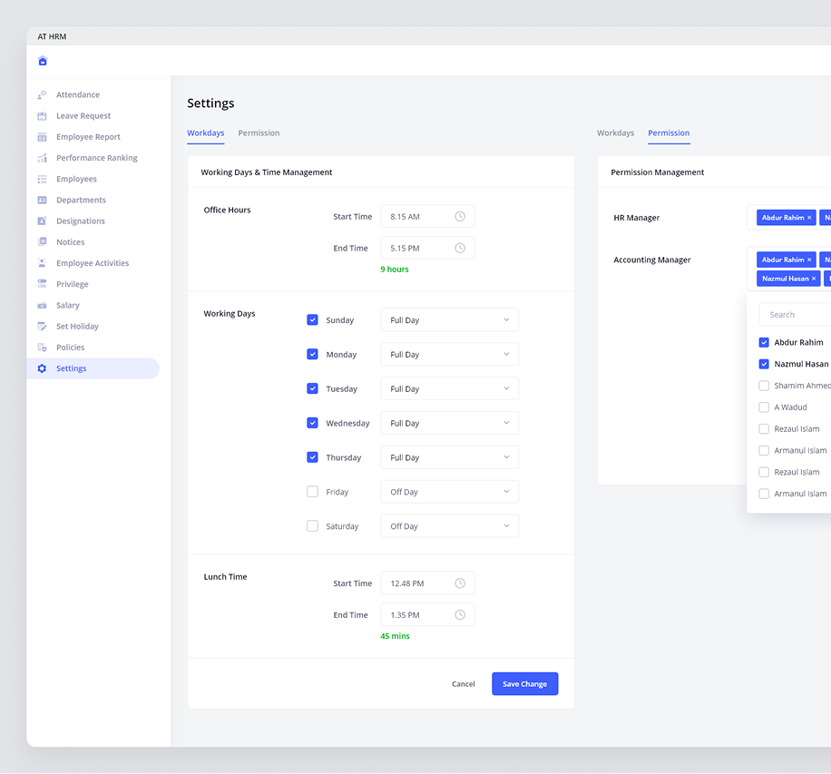 HRM Admin Control Center screenshot 10